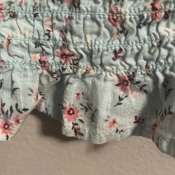 👧🏻Art Class baby blue blouse floral size 10/12 regencycore - Picture 6 of 6